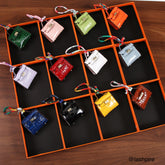 LASHPIRE® Designer Luxury Bag Charm Croc Leather Himalaya Mini Handbag Kelly H Bag Charm Pendant Car Keychain Earphone Makeup Miniature Bag