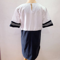 (BRAND NEW) Navy Colourblock Structured Dress