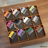 LASHPIRE® Designer Luxury Bag Charm Leather Mini Handbag BK Transparent Candy Birkin H Bag Charm Pendant Car Keychain Earphone Makeup Miniature Bag