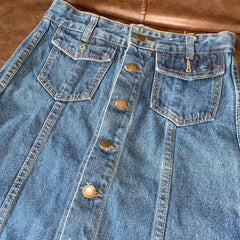 (BRAND NEW) Buttoned Denim Skirt