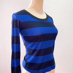 (BRAND NEW) Blue Stripped Long Sleeve Top