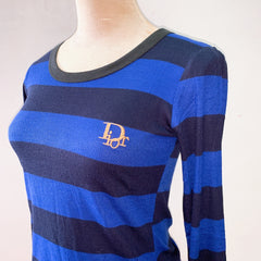 (BRAND NEW) Blue Stripped Long Sleeve Top