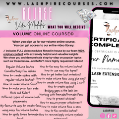 Volume Advanced Eyelash Extensions Online Course