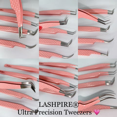 (MARKDOWNS) Baby Pink Fiber Tip Eyelash Extension Tweezers (Ultra Precision Collection)