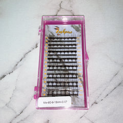 LASHPIRE® ECO COLLECTION 0.07mm MIX LENGTH Pro-made Ready made Katun Wispy 9D Premade Spikes Volume Fans Lash Tray