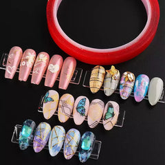 Clear Transparent Double Sided Adhesive Tape Roll Sticker Nail Tips Display Tape