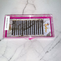 LASHPIRE® ECO COLLECTION 0.07mm MIX LENGTH Pro-made Ready made Katun Wispy 5D Premade Spikes Volume Fans Lash Tray