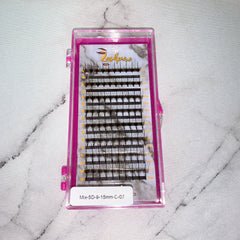 LASHPIRE® ECO COLLECTION 0.07mm MIX LENGTH Pro-made Ready made Katun Wispy 5D Premade Spikes Volume Fans Lash Tray