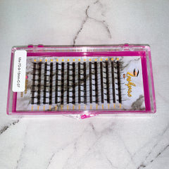 LASHPIRE® ECO COLLECTION 0.07mm MIX LENGTH Pro-made Ready made Katun Wispy 7D Premade Spikes Volume Fans Lash Tray