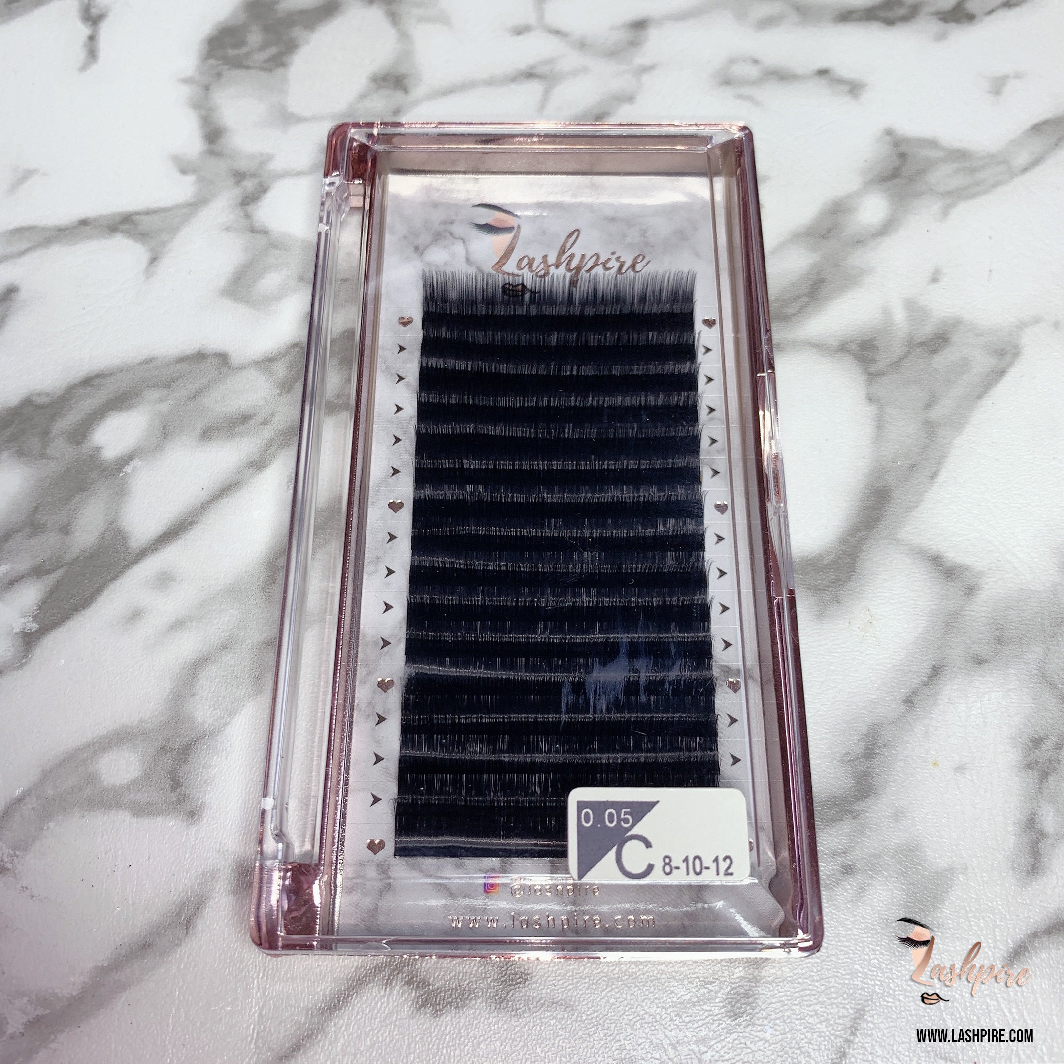 C CURL 0.05mm MIX LENGTH 8-10-12mm Camellia Lash Tray - Lashpire