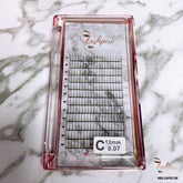 C CURL 0.07mm SINGLE LENGTH Pro-made 3D Volume Fans Lash Tray - Lashpire