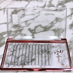 C CURL 0.07mm SINGLE LENGTH Pro-made 3D Volume Fans Lash Tray - Lashpire
