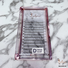 D CURL 0.07mm SINGLE LENGTH Pro-made 3D Volume Fans Lash Tray - Lashpire