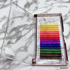 C CURL 0.07mm SINGLE LENGTH Rainbow Colorful Lash Tray - Lashpire