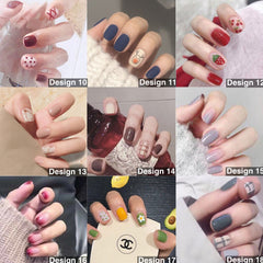 Reusable Press On Nail Kits Wearable Fake Nails Nail Tips Professional Nail Art DIY Manicure Set - Lashpire