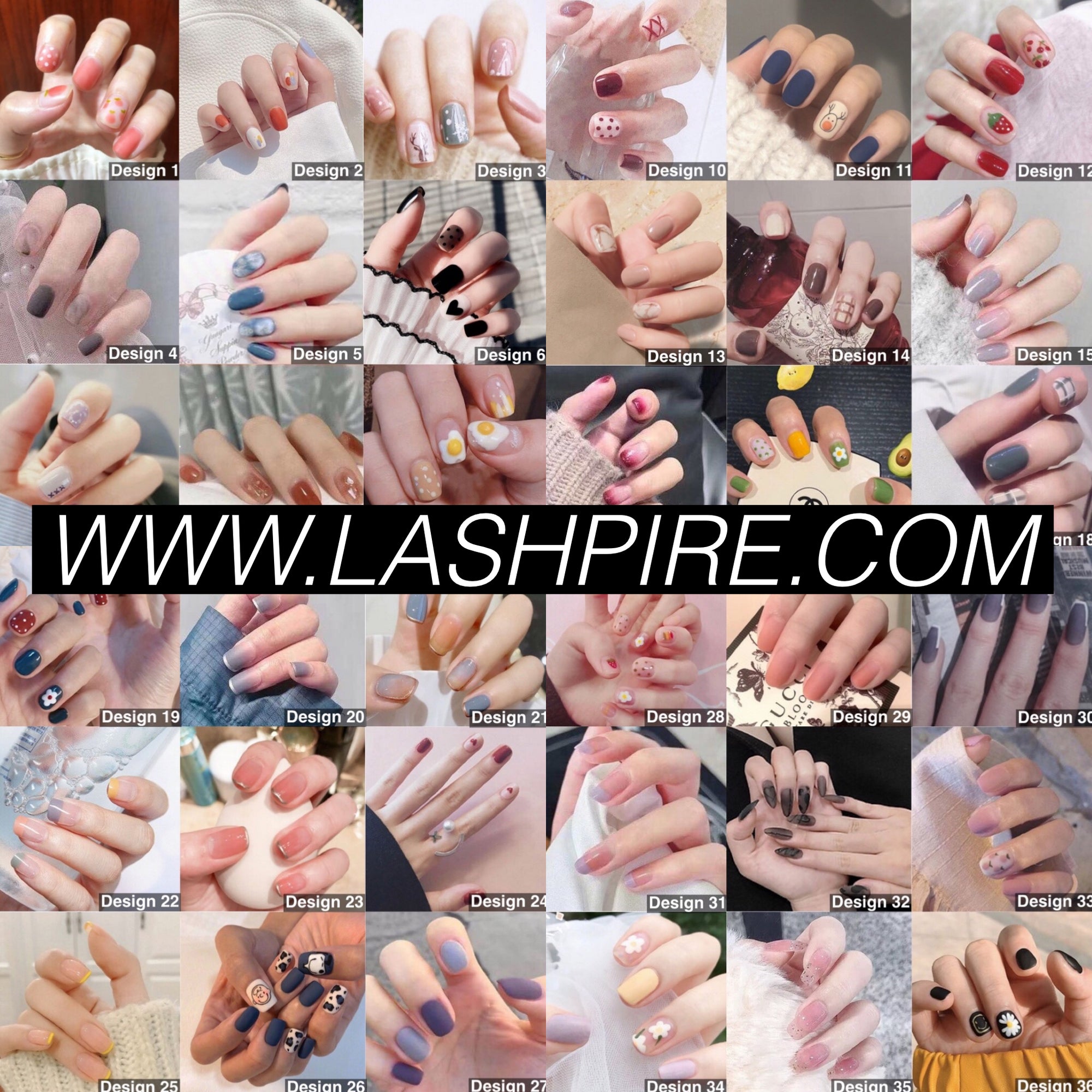 Reusable Press On Nail Kits Wearable Fake Nails Nail Tips Professional Nail Art DIY Manicure Set - Lashpire