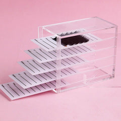 5-Layer Eyelash Acrylic Lash Tray Holder - Transparent - Lashpire