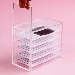 5-Layer Eyelash Acrylic Lash Tray Holder - Transparent - Lashpire