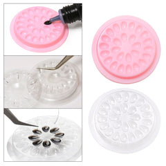Pink 26 Holes Flower Glue Pallet Tray - 10 pc - Lashpire