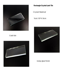 Eyelash Extensions Crystal Glass Pallet Tile Lash Display Tray - Lashpire