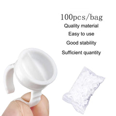 White Glue Ring Holder - 100 pcs - Lashpire