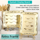 False Eyelashes Magnetic Display Frame Board with Stand - Gold - Lashpire