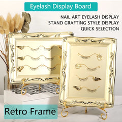False Eyelashes Magnetic Display Frame Board with Stand - Gold - Lashpire