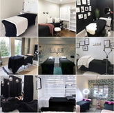 Reusbable Fitted Bed Cover Bedsheet - Black - Lashpire