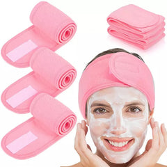 Pink Adjustable Facial Spa Makeup Headband - Lashpire