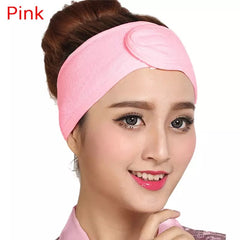 Pink Adjustable Facial Spa Makeup Headband - Lashpire