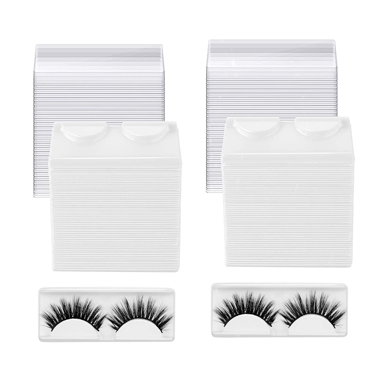 False Eyelash Packaging White Lash Tray - Lashpire