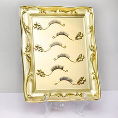 False Eyelashes Magnetic Display Frame Board with Stand - Gold - Lashpire