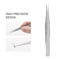 Straight Tweezers (Silver) - Lashpire