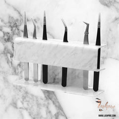 Marble Acrylic Tweezer Stand Holder Display - Lashpire