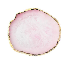 Pink Natural Agate Resin Glue Stone Pallet - 1 pc - Lashpire