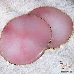 Pink Natural Agate Resin Glue Stone Pallet - 1 pc - Lashpire