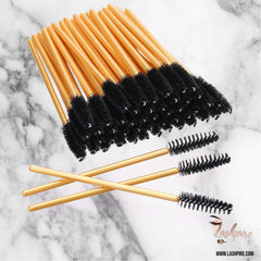 Black-Gold Eyelash Mascara Wands Spoolie Brush - Lashpire