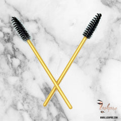 Black-Gold Eyelash Mascara Wands Spoolie Brush - 1 pc - Lashpire