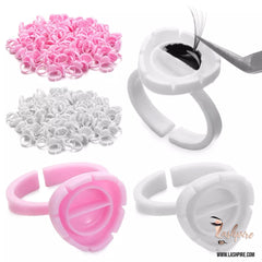 Pink Heart Shaped Smart Glue Ring Holder Easy Fan - 1 pc - Lashpire
