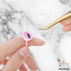 Pink Heart Shaped Smart Glue Ring Holder Easy Fan - 1 pc - Lashpire