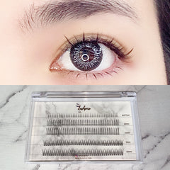 LASHPIRE® Cluster Eyelashes False Lash Self-Grafting DIY Eyelash Extensions Kit Mix A Shape Spike Wispy Natural Fishtail Cluster Lashes