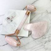 LASHPIRE® Rose Quartz Facial Jade Roller Gua Sha Set