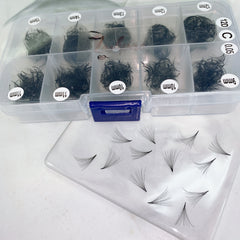 12D Promade Handmade Loose Volume Fans MIX LENGTH Pre-made Loose Fans