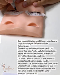Mannequin Head with Removable Replaceable Eyelids