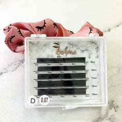 LASHPIRE® CAPSULE COLLECTION D CURL 0.07mm MIX LENGTH Mini Lash Tray