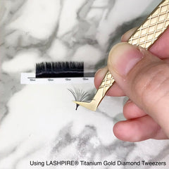 LASHPIRE® Diamond Volume Tweezers (Gold) - Lashpire