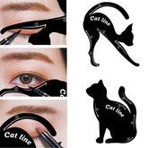 2pcs/set Multifunctional Cat Eyeliner Stencil Eyeshadow Eyebrow Stencils Eye liner Template Shape Guide
