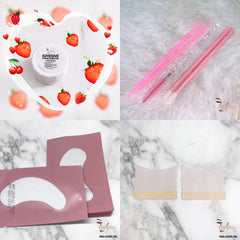 LASHPIRE® Glue Remover Set Strawberry Milky Pink Eyelash Extensions Glue Remover Kit