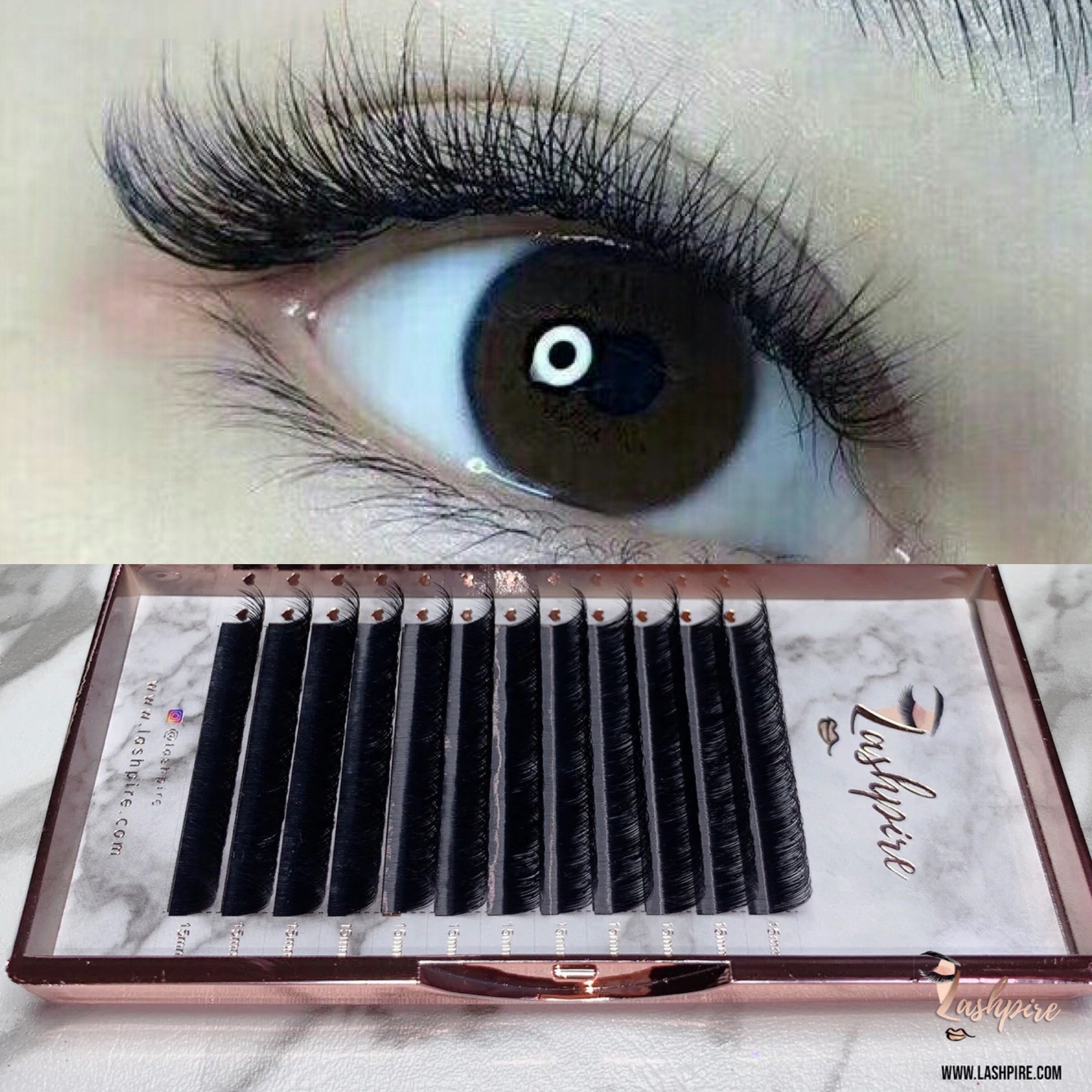 C CURL 0.05mm MIX LENGTH 10-12-14mm Camellia Lash Tray - Lashpire