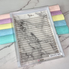 LASHPIRE® 3D Premade Fans XL Tray 0.07mm MIX LENGTH Pro-made Ready made 3D Premade Volume Fans Lash Tray